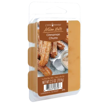 Cinnamon Churro Artisan Wax Melts by Candle Warmers Etc. Crisp, but soft, cinnamon and sugar coated churros.
