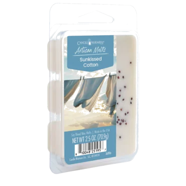 Sunkissed Cotton Artisan Wax Melts by Candle Warmers Etc. A bright summer day in a field of sun-warmed, natural-grown cotton.