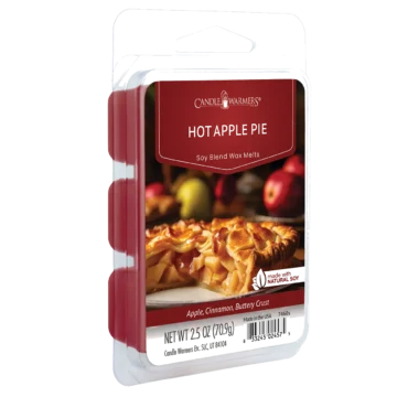 HOT APPLE PIE FRAGRANCE: Hot from the oven apple pie with tart apples and a flaky, buttery crust. TOP NOTES: Orange, Cranberry, Apple, Lemon MID NOTES: Cinnamon, Clove BASE NOTES: Tonka, Vanillin, Musk